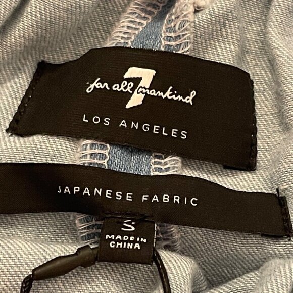 NWT , 7 For All Mankind Denim Off-Shoulder Dress WOMEN'S SIZE Small - Picture 6 of 16